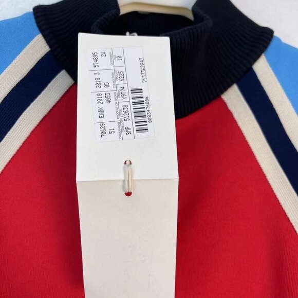 NWT Gucci Kids color block bomber jacket in red Size 10 - Picture 7 of 9